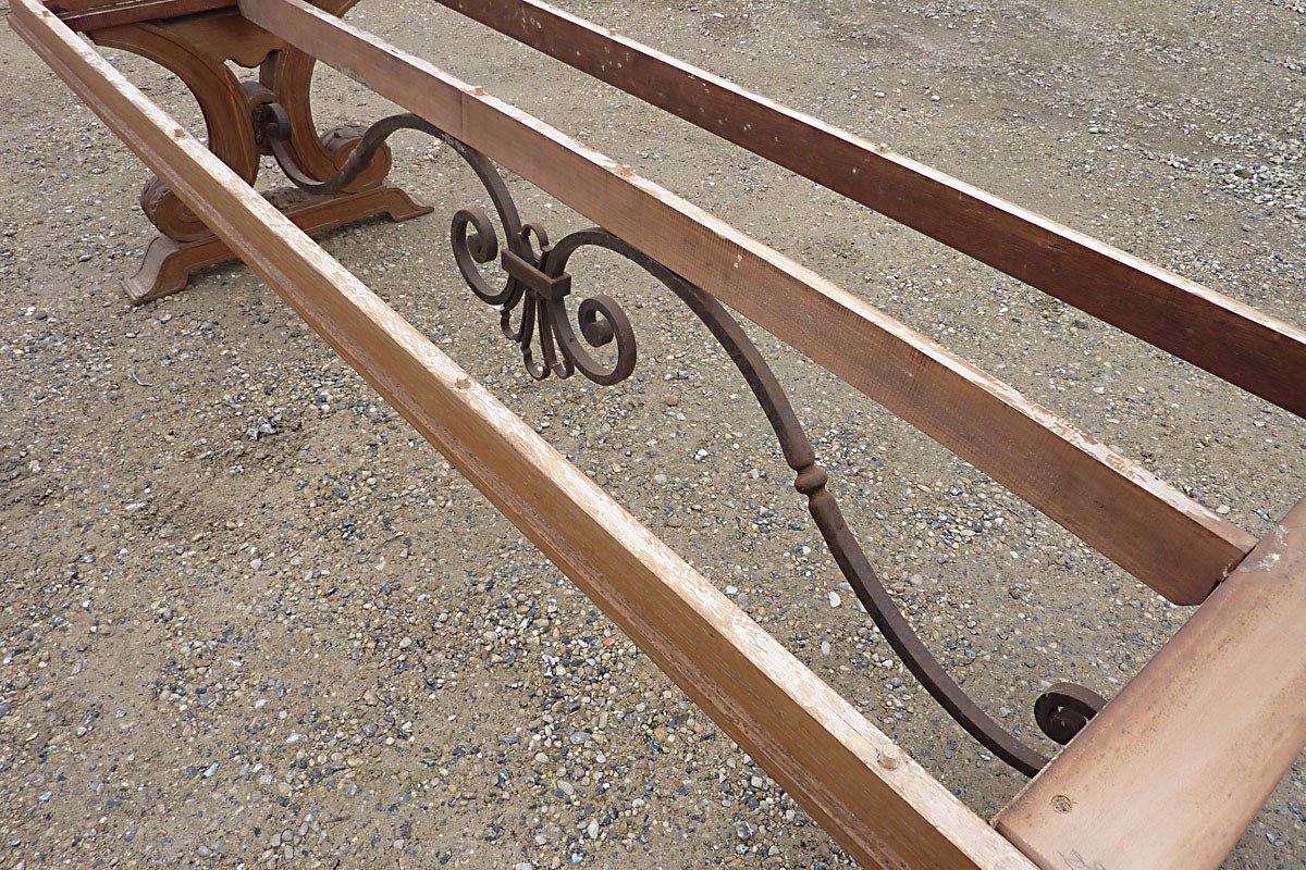 In The Style Of Jean-charles Moreux (1892-1956) - Large Table In Oak, Circa 1940-photo-3