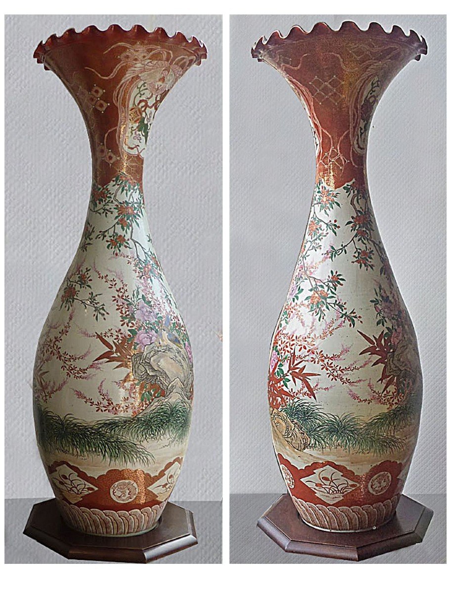 Japan (19th) - Pair Of Large Vases, Circa 1880-photo-2