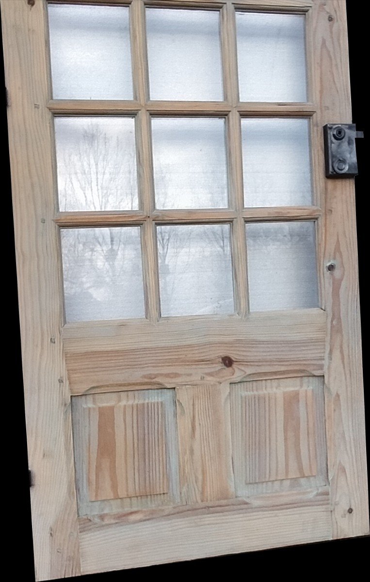 Charming Old Glass Door With All Its Door Windows-photo-2