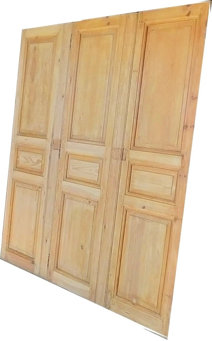 3 Old Communication Doors Or Old Double-sided Cupboard-photo-2