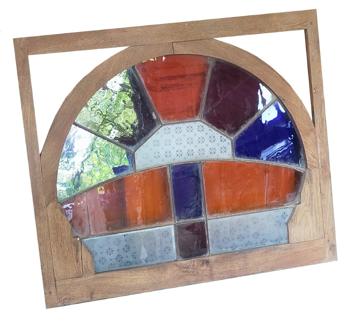 Old Transom Art Deco Period Nancy Porte-photo-3