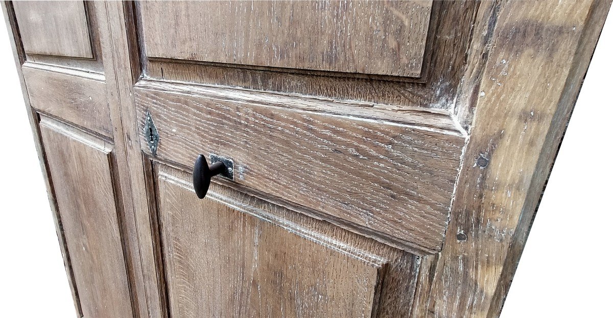 Double 18th Century Oak Cupboard Door-photo-4