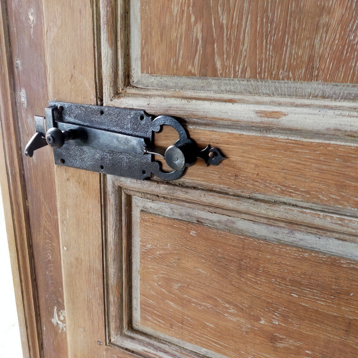 Seven Similar Old Doors, 18th Century Oak Woodwork With Their Frame-photo-3