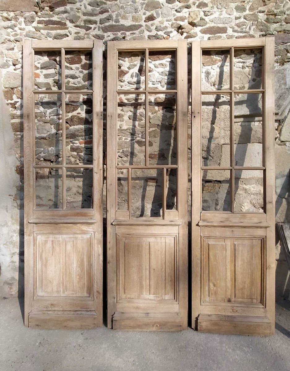 Three Old Glass Doors In Oak Glass Partition Partition-photo-3