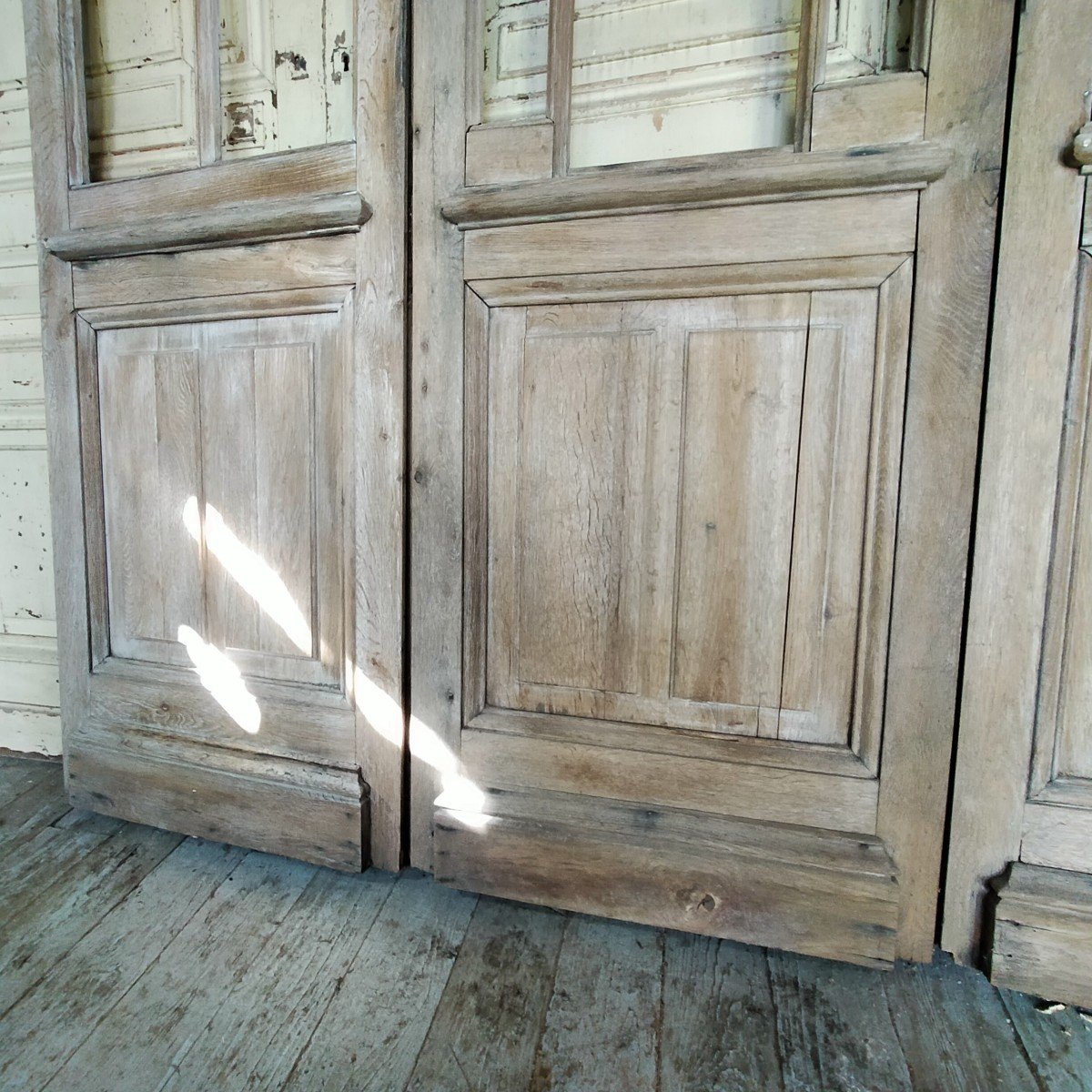 Three Old Glass Doors In Oak Glass Partition Partition-photo-4