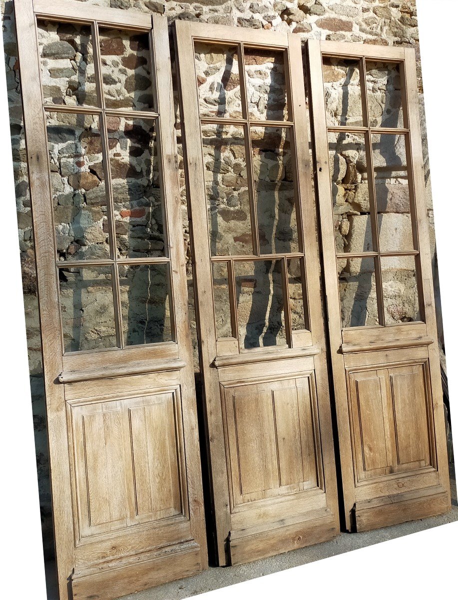 Three Old Glass Doors In Oak Glass Partition Partition-photo-2