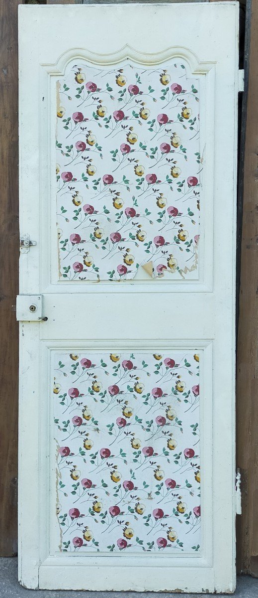 Old 18th Century Oak Door In Oak And Its Ironwork-photo-4