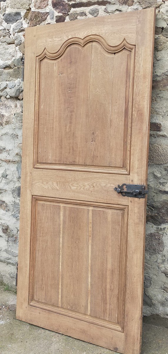 Perfect Old 18th Century Door In Oak Woodwork-photo-3