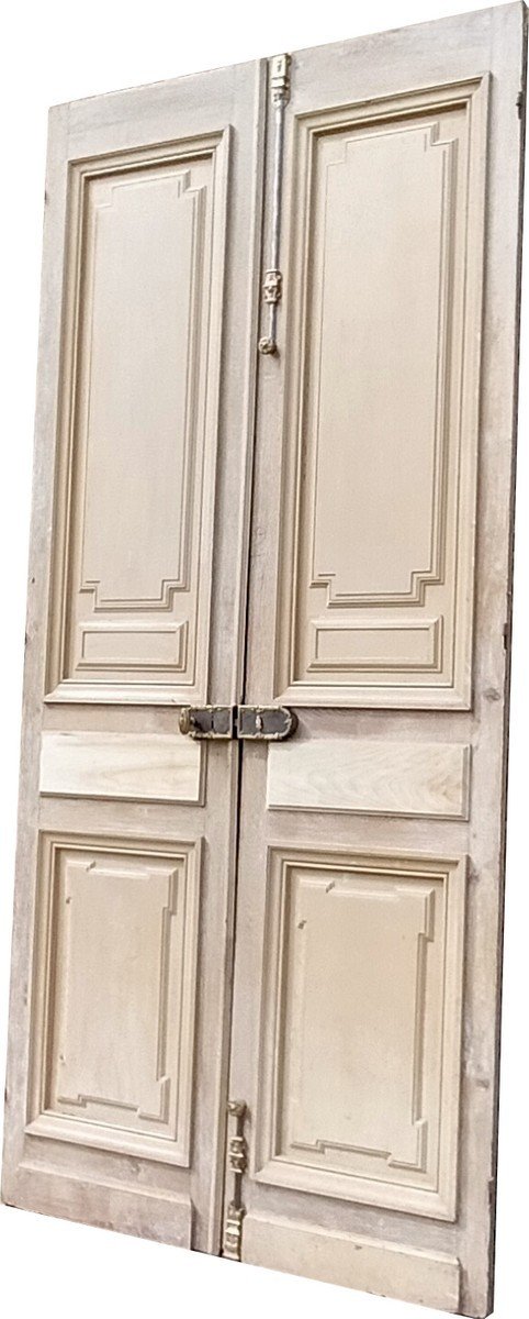 Large Antique Double Doors Prestigious Woodwork Napoleon III Haussmann-photo-2