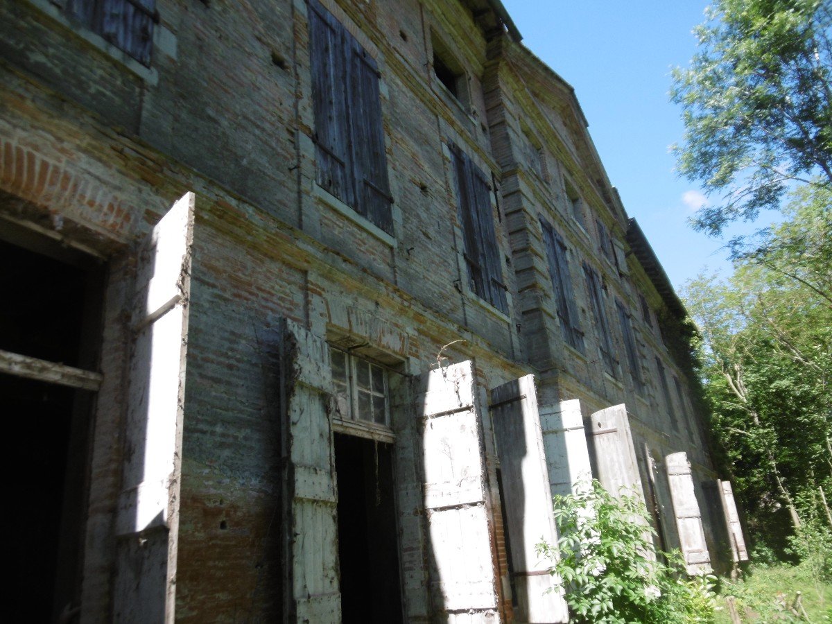 Impostes De Château XVIIIème En Chêne Boiserie Portes Anciennes Oeil De Boeuf-photo-4