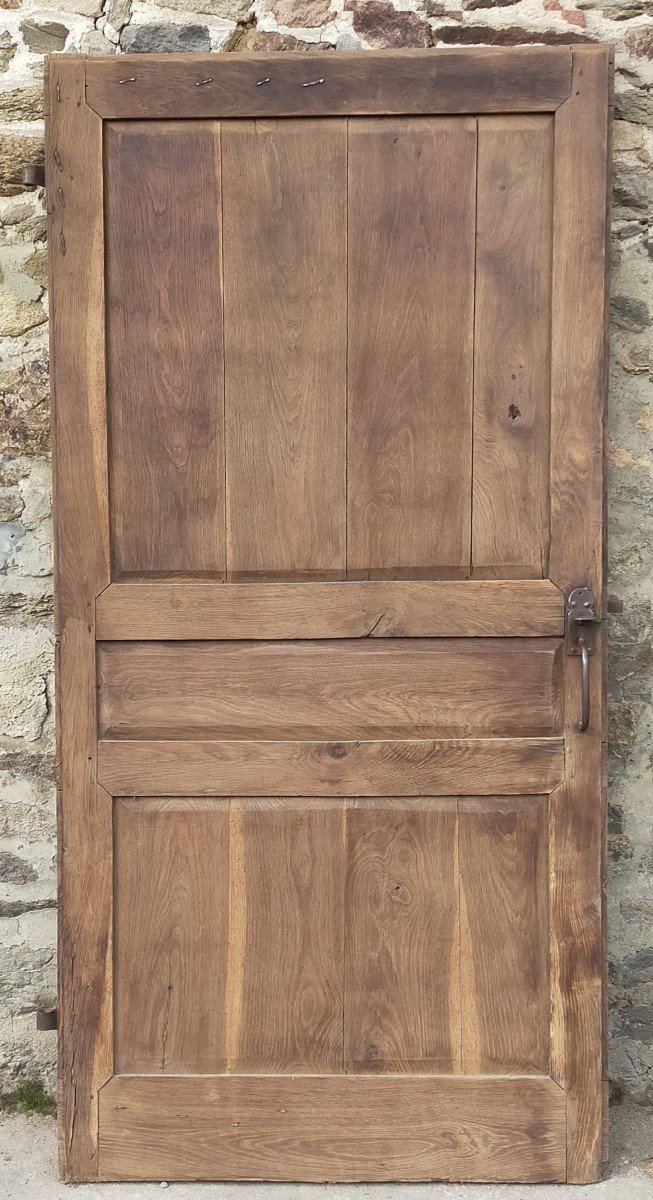 Antique 18th Century Oak Communication Door-photo-2