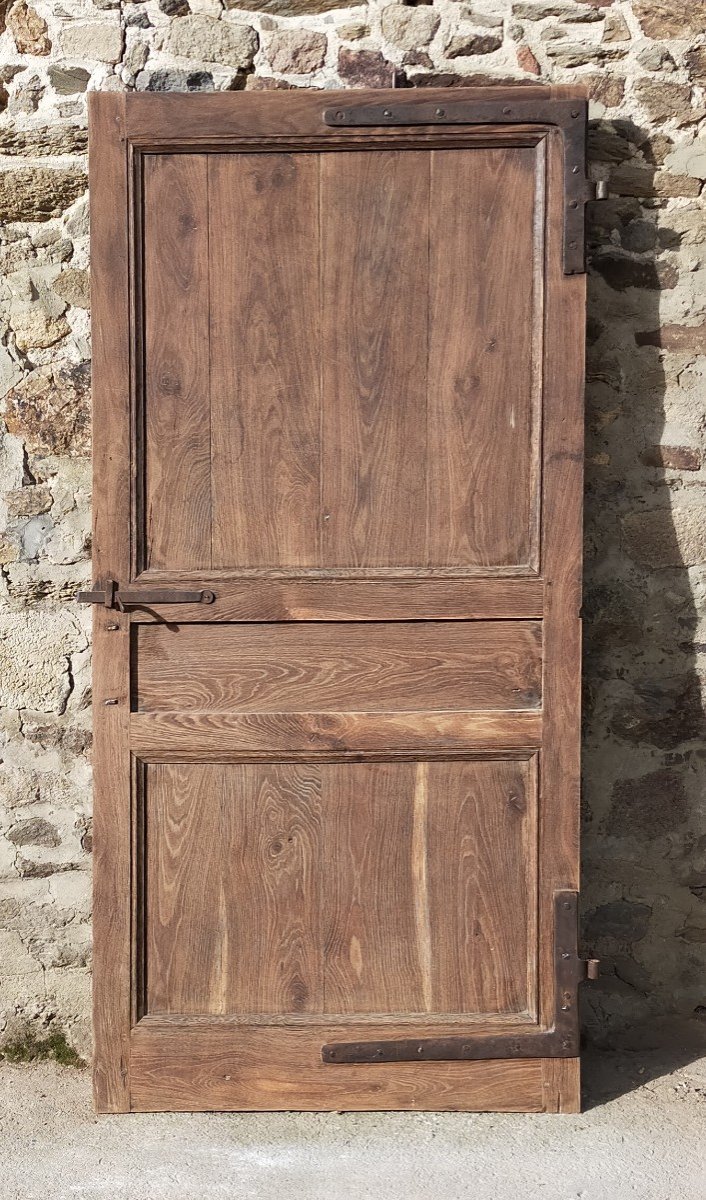 Antique 18th Century Oak Communication Door-photo-3