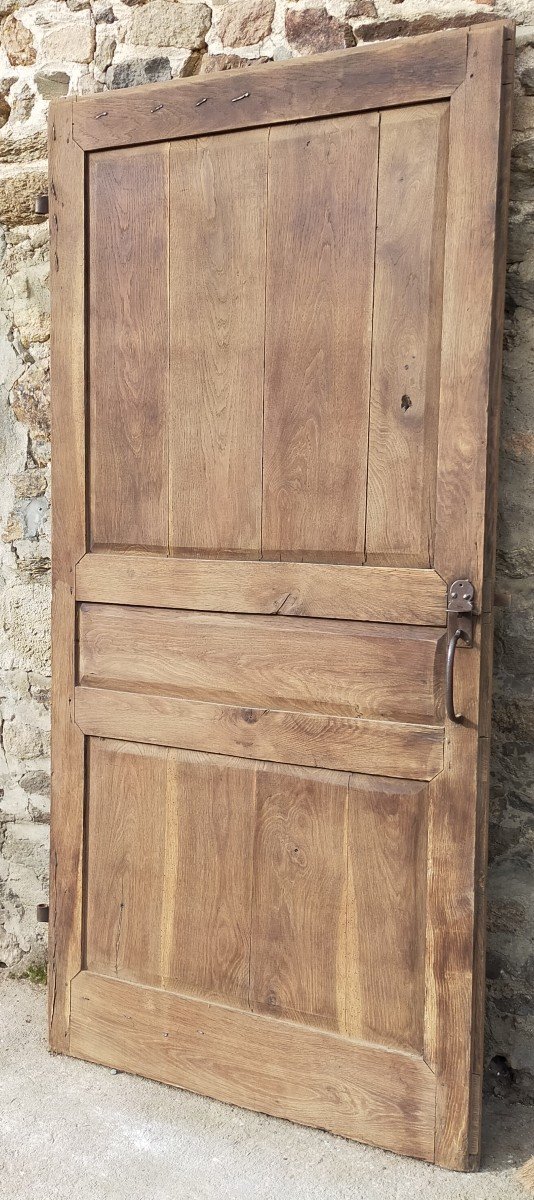 Antique 18th Century Oak Communication Door-photo-4