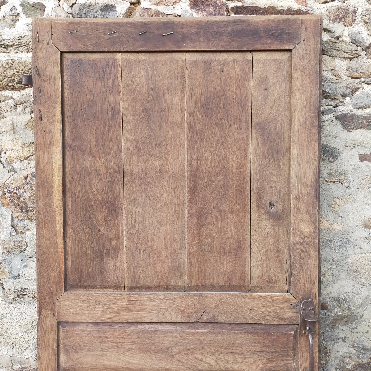 Antique 18th Century Oak Communication Door-photo-1