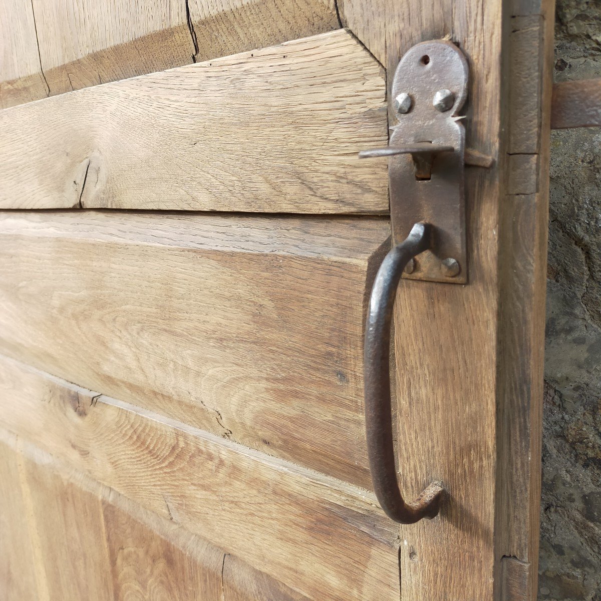 Antique 18th Century Oak Communication Door