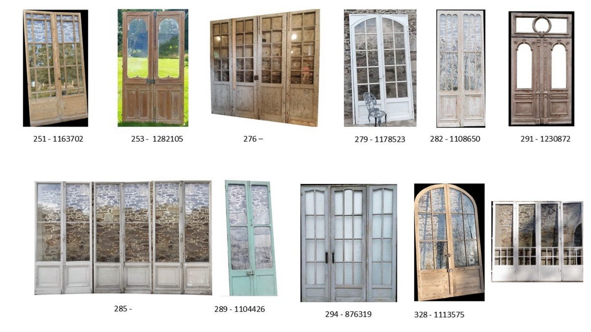 181 éléments Decoratifs Vitrés Portes Fenêtres Anciennes Impostes Oeils De Boeuf