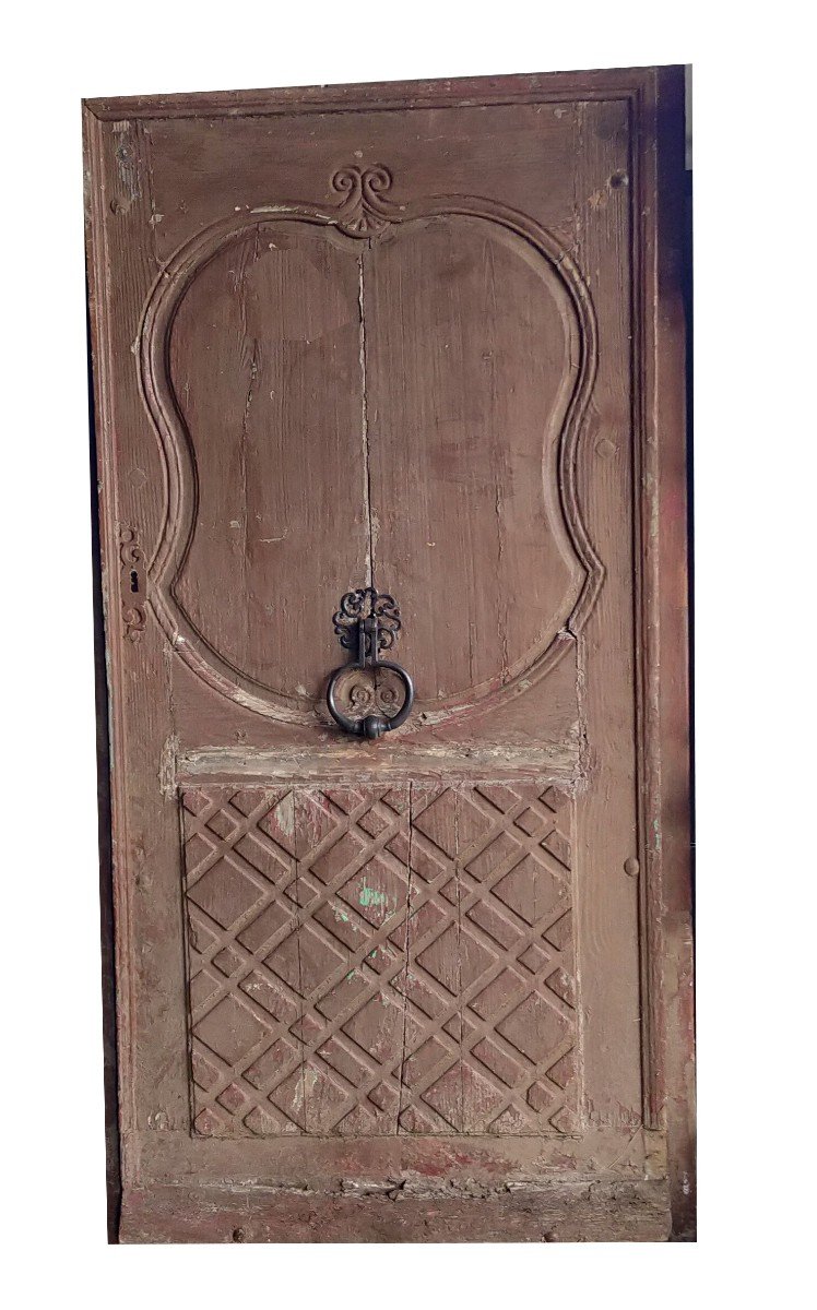 Antique Door From The 18th Century Woodwork-photo-2