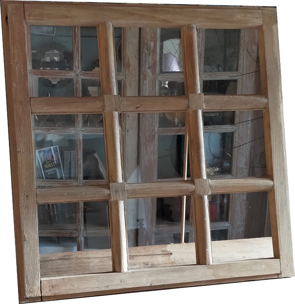 Antique Renaissance Oak Mullion Windows With Porthole Doors -photo-2