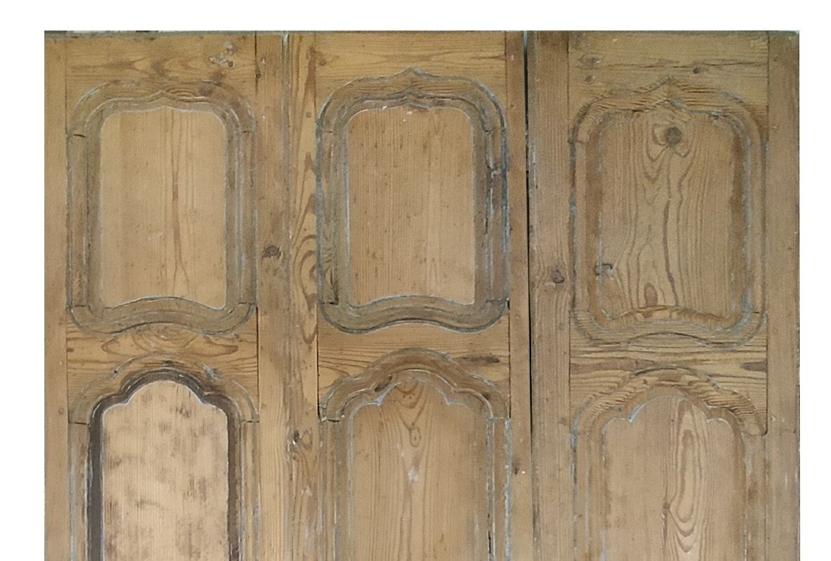 18th Century Wood Panels Trumeau Height 239 Width 150 Cm-photo-1