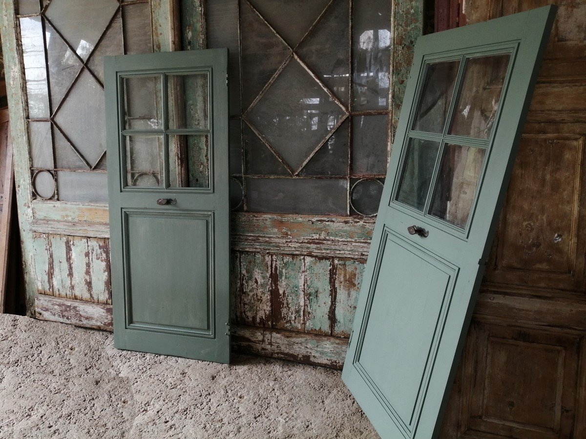 Pair Of Old Alcove Doors Old Glazing Alcove Door Woodwork-photo-3