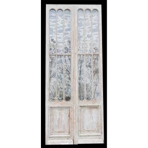 Old Double Glazed Door Of A Bordeaux Wine Estate Portes Loft Atelier Orangerie