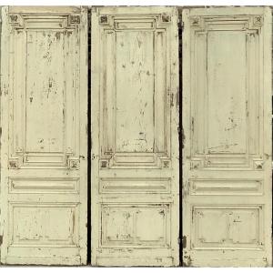 Trois Grandes Portes Anciennes d'époque Haussmann XIXème Placards Boiseries