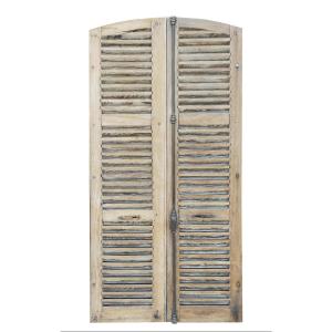 ̶s̶̶i̶̶x̶ Three Pairs Of Antique Oak Louvered Shutters Dressing Room Cupboard Doors