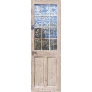 Old Door In Blond Oak Height 240 To 230 Cm Width 77 To 72 Cm