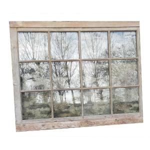 Large Old Glass Roof 135x170 Cm Glass Partition Bay Window Door Bull's Eye Glass Partition