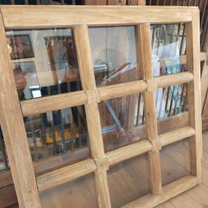 Antique Renaissance Oak Mullion Windows With Porthole Doors 