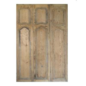 18th Century Wood Panels Trumeau Height 239 Width 150 Cm