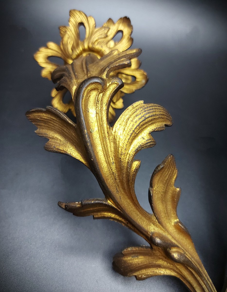 Sconces (pair Of) Gilt Bronze Transition Style-photo-5