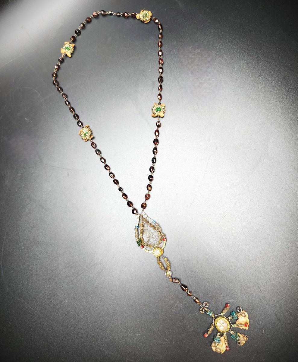 Devotion Necklace To The Trefoil Cross Of Saint Maurice-photo-2