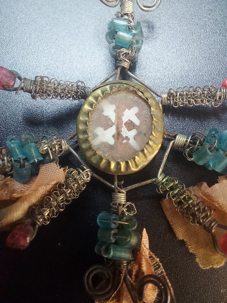 Devotion Necklace To The Trefoil Cross Of Saint Maurice-photo-3