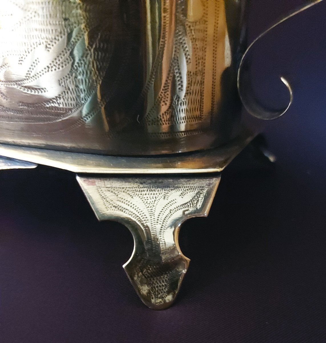 Hairy Brass Work; Early 20th Century Planter-photo-5