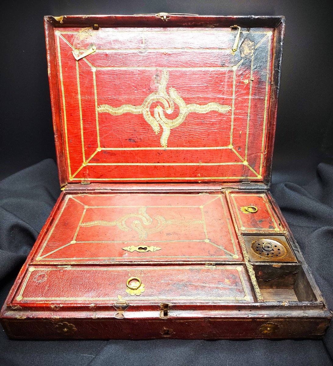 Leather Travel Writing Case Late 17th-early 18th Century