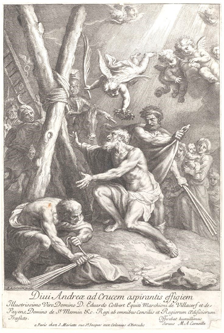 Martyre De Saint André Gravure 17e Siècle-photo-7