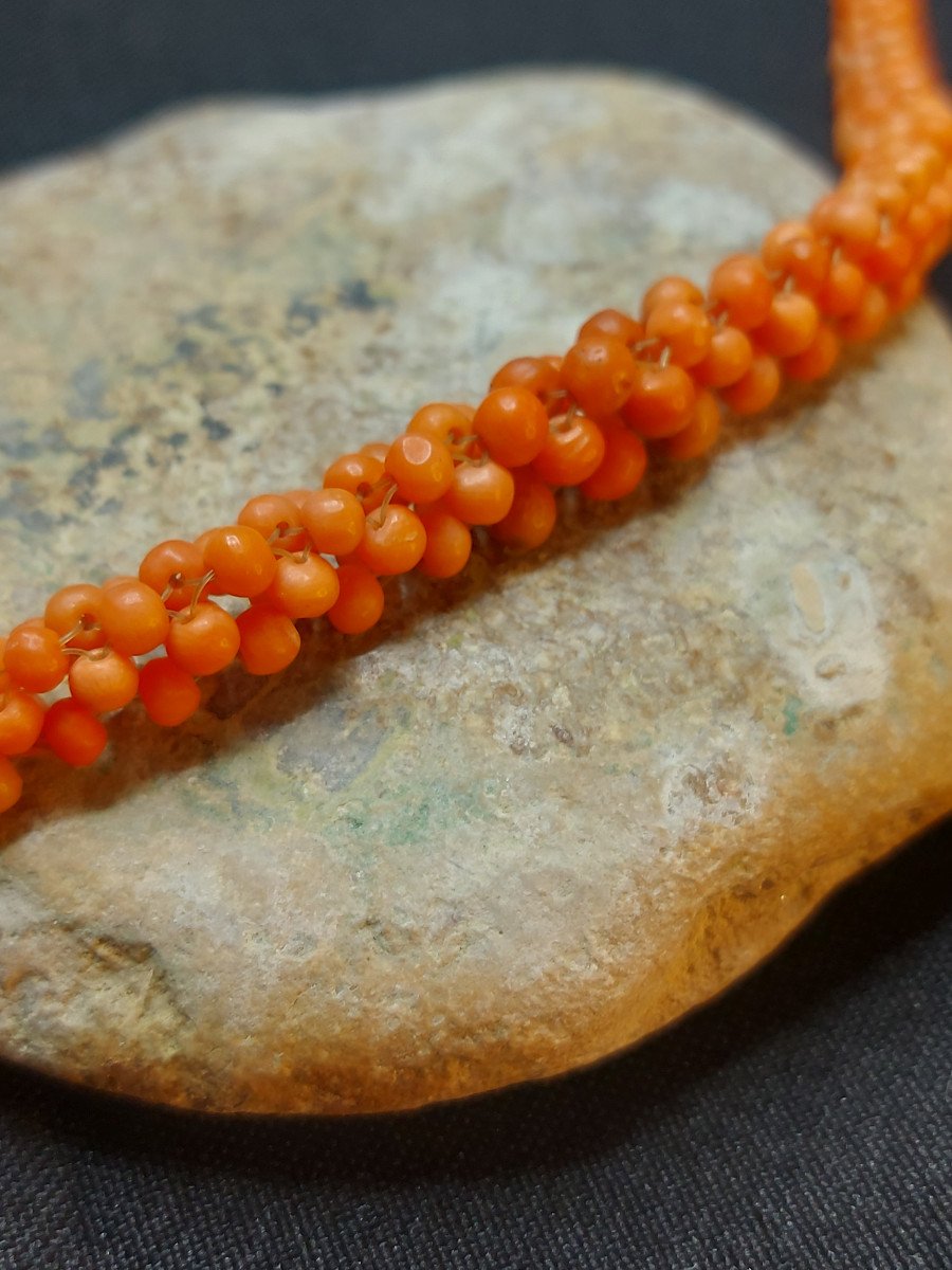 Perles De Corail : Collier Et Bracelet-photo-5