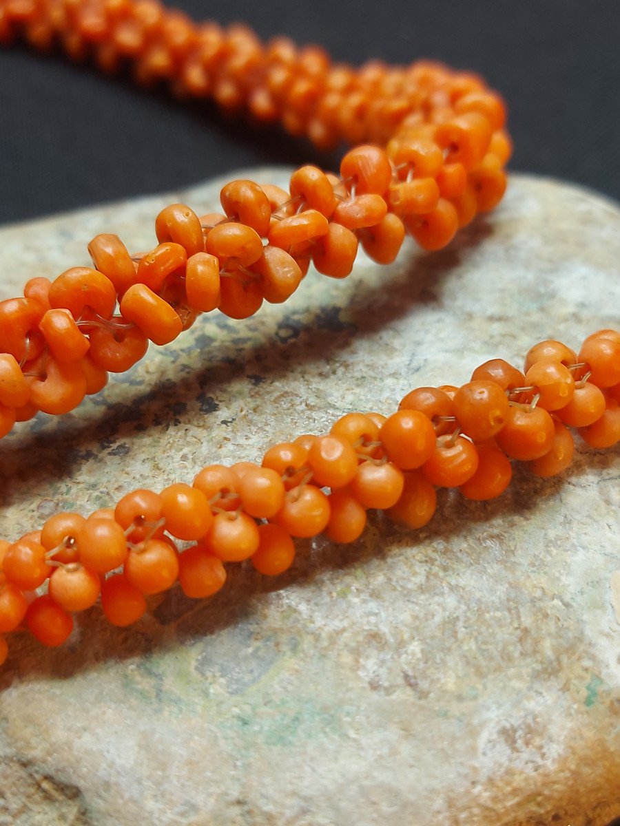 Perles De Corail : Collier Et Bracelet-photo-6