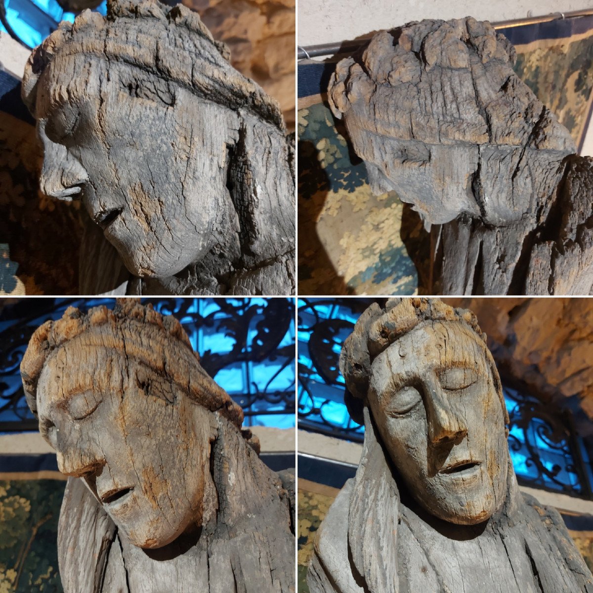 Christ Carved Wood 15th Century-photo-4