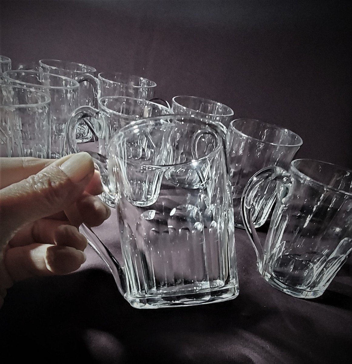 Tasses  En Cristal 10 Pièces-photo-1
