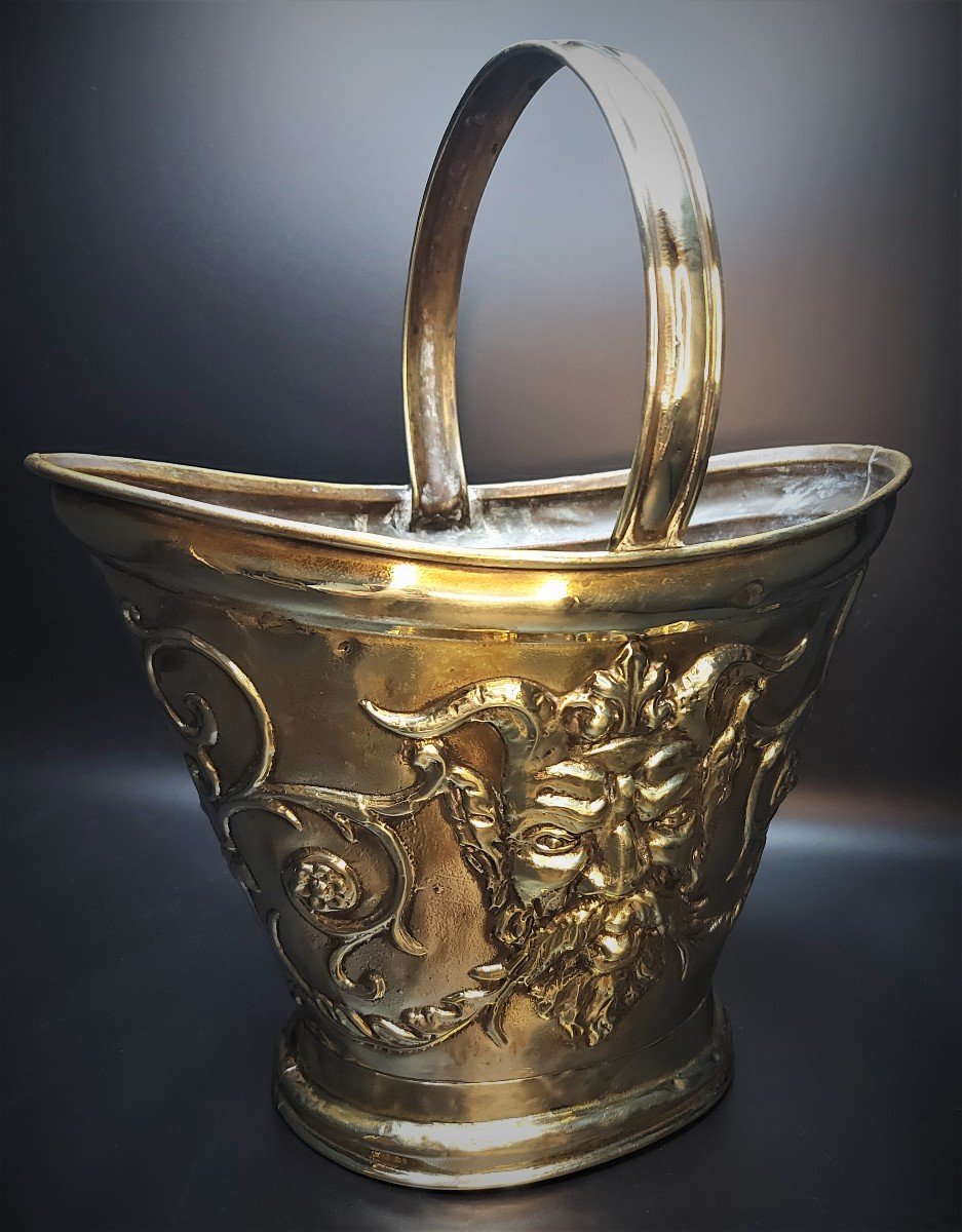 Victorian Era Brass Bucket