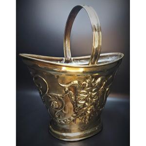 Victorian Era Brass Bucket