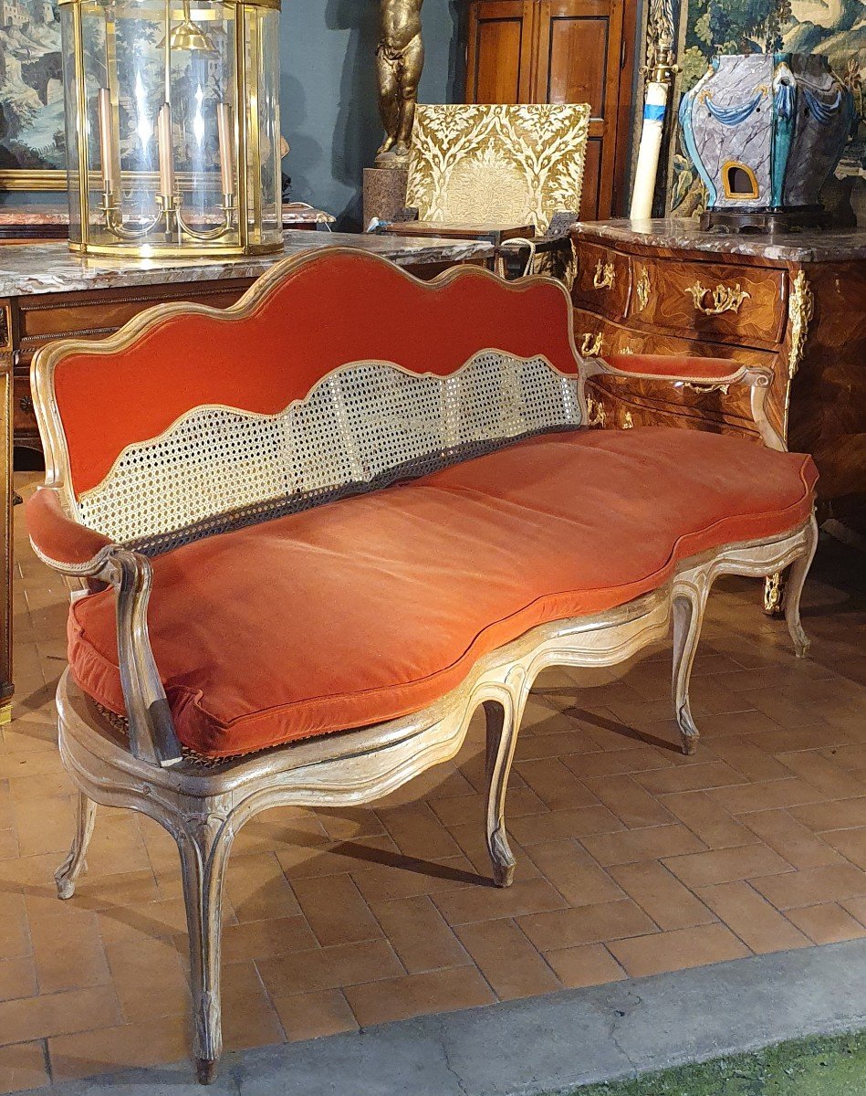 Louis XV Cane Sofa-photo-2
