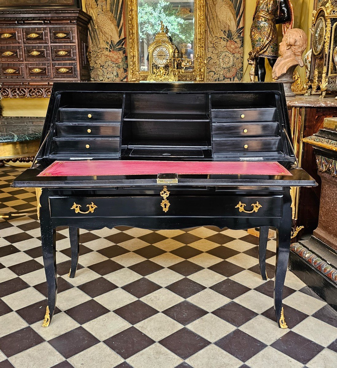 Bureau De Pente Epoque Louis XV-photo-2