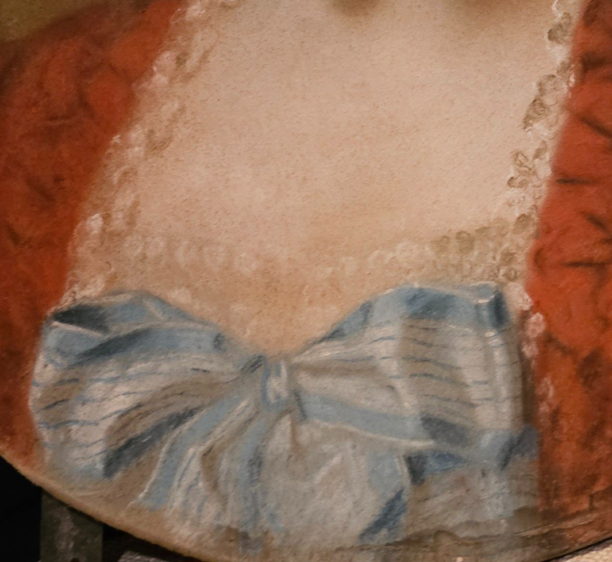 Pastel De Jeune Fille Epoque Louis XVI-photo-4