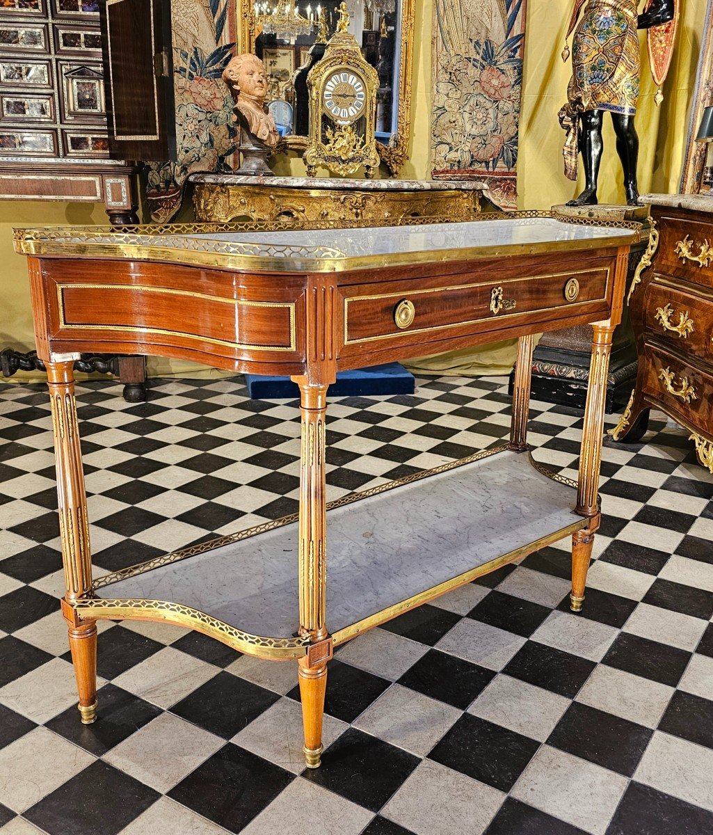 Console Desserte En Acajou Epoque Louis XVI-photo-2