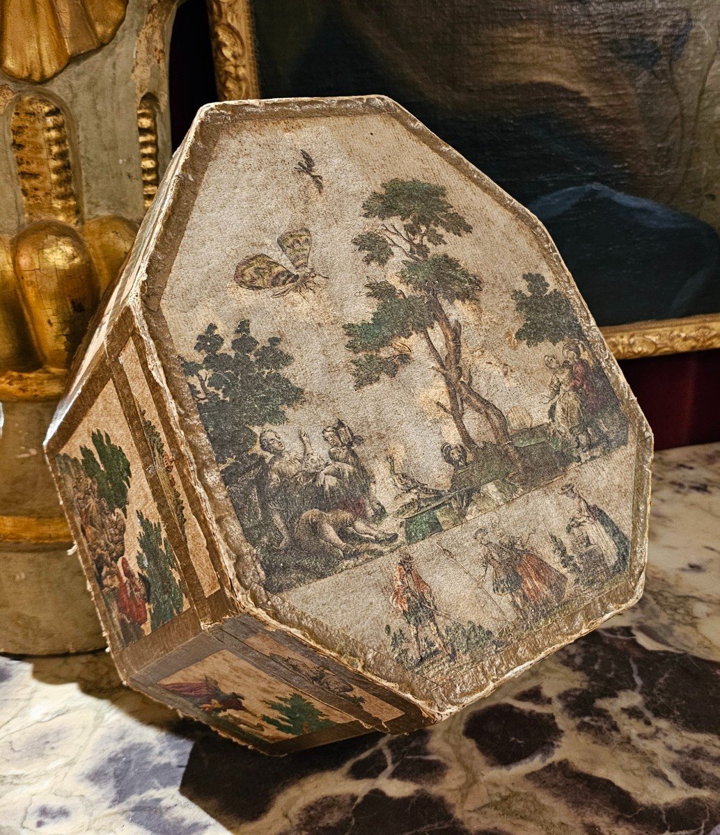 Rare Boite à Chapeau Epoque Louis XV-photo-2