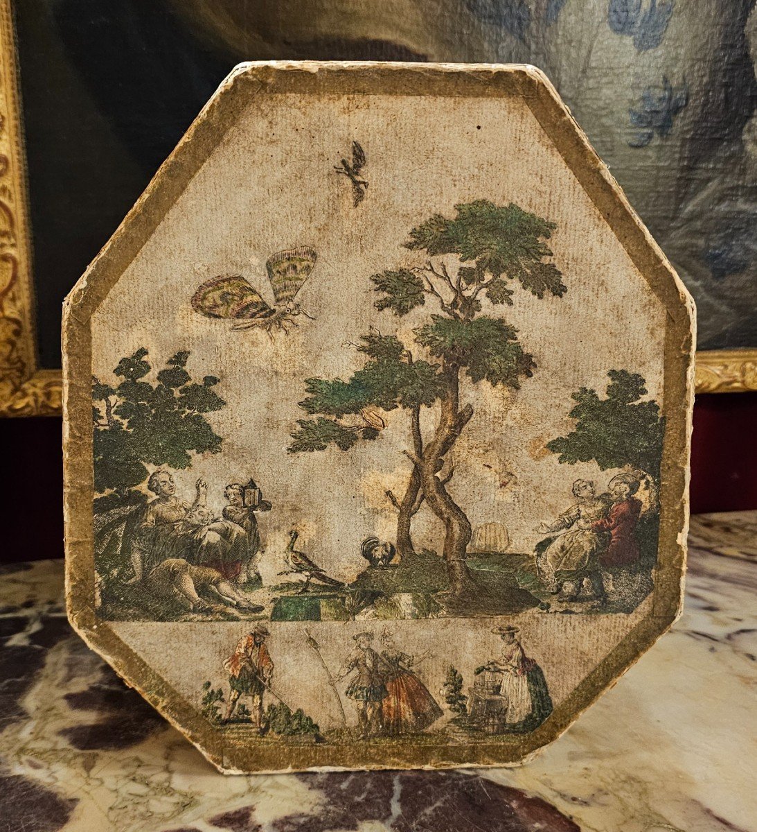 Rare Boite à Chapeau Epoque Louis XV