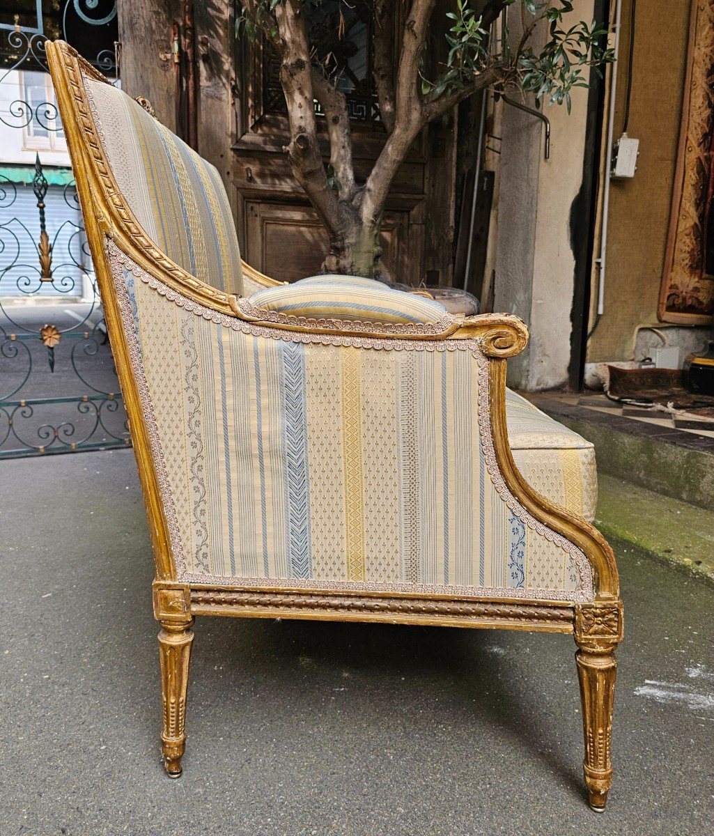 Marquise In Golden Wood Louis XVI Period-photo-1